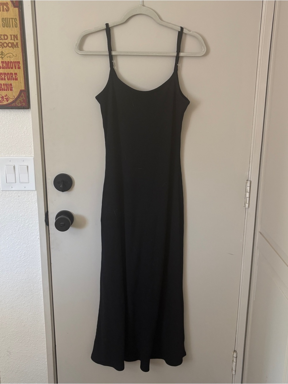 Target Black Ribbed Maxi Slip Dress